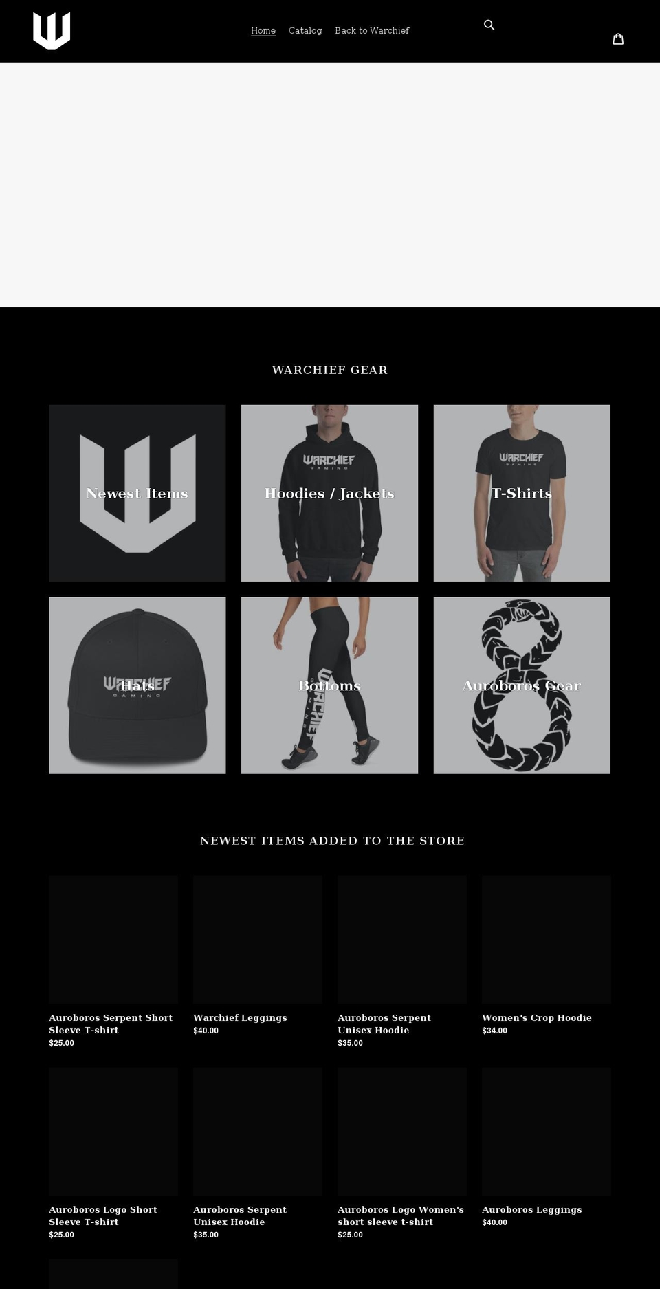 warchiefgaminggear.com shopify website screenshot