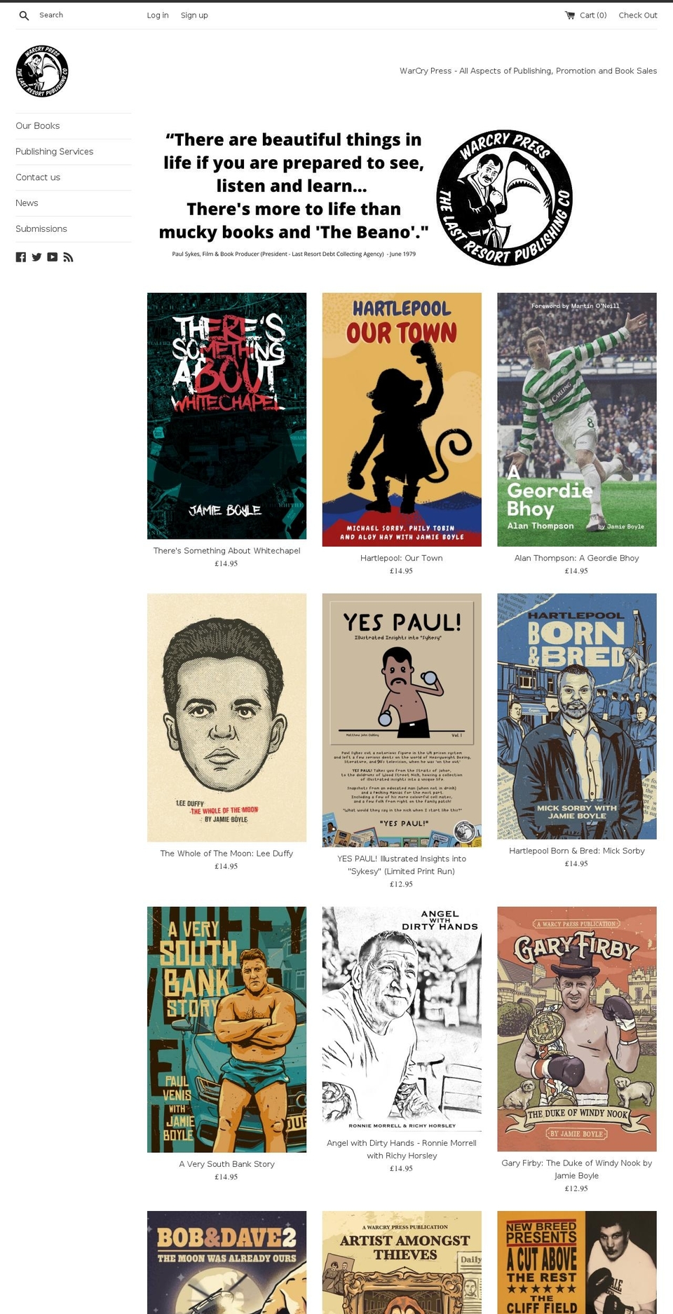 warcrypress.co.uk shopify website screenshot