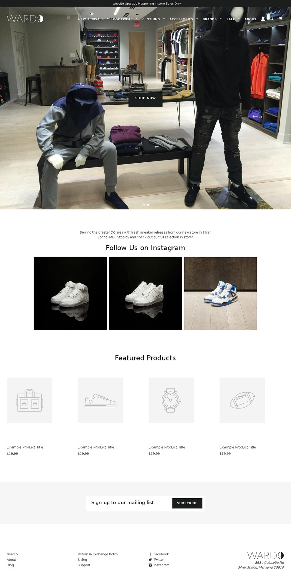 ward9dmv.com shopify website screenshot