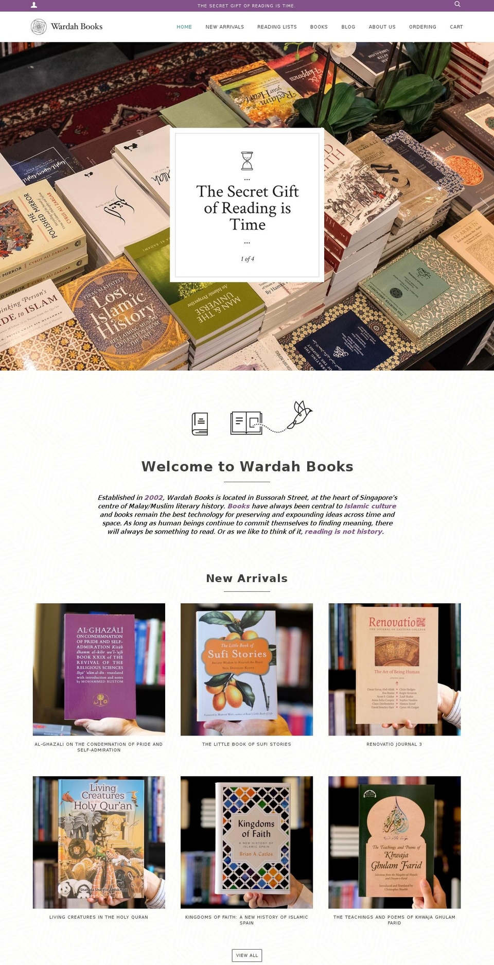 wardahbooks.com shopify website screenshot