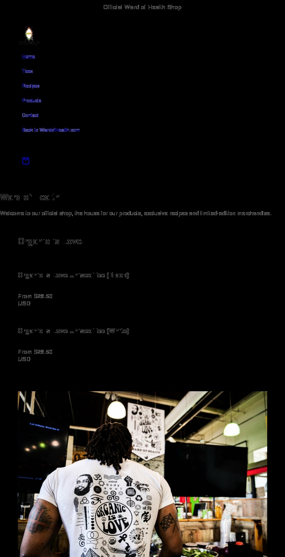wardofhealth.shop shopify website screenshot