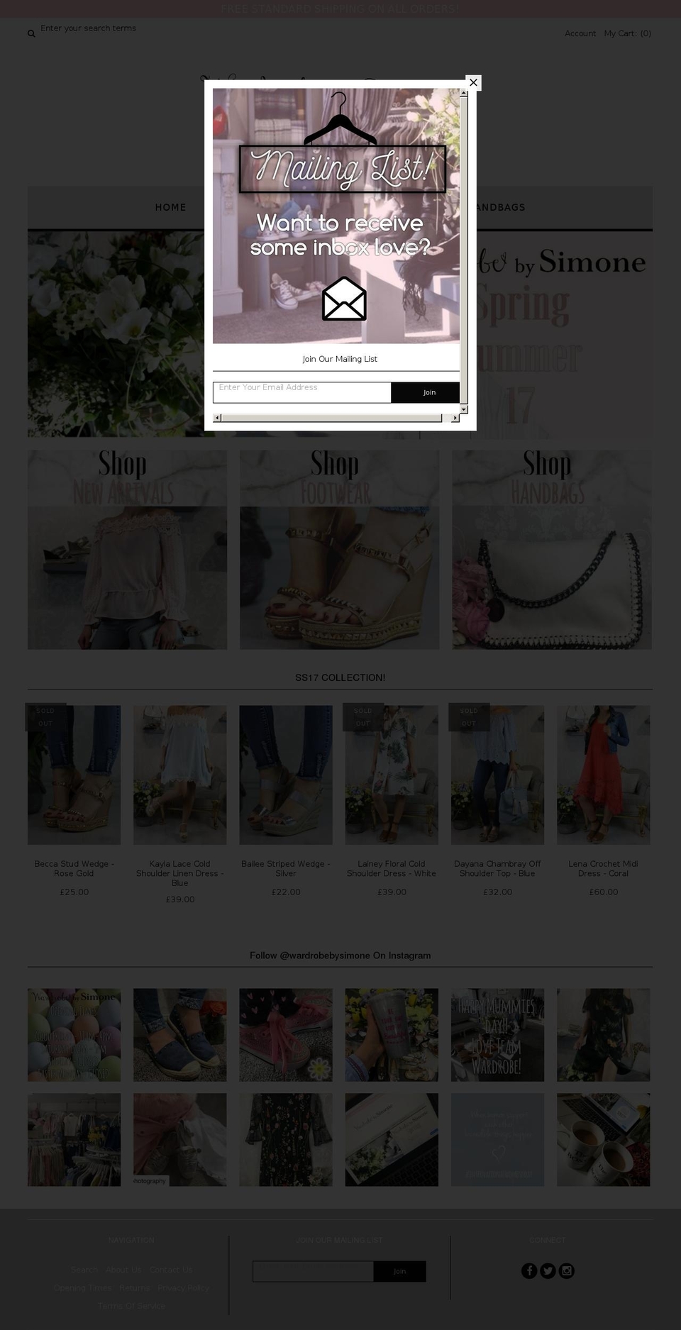 Fresh Shopify theme site example wardrobebysimone.com