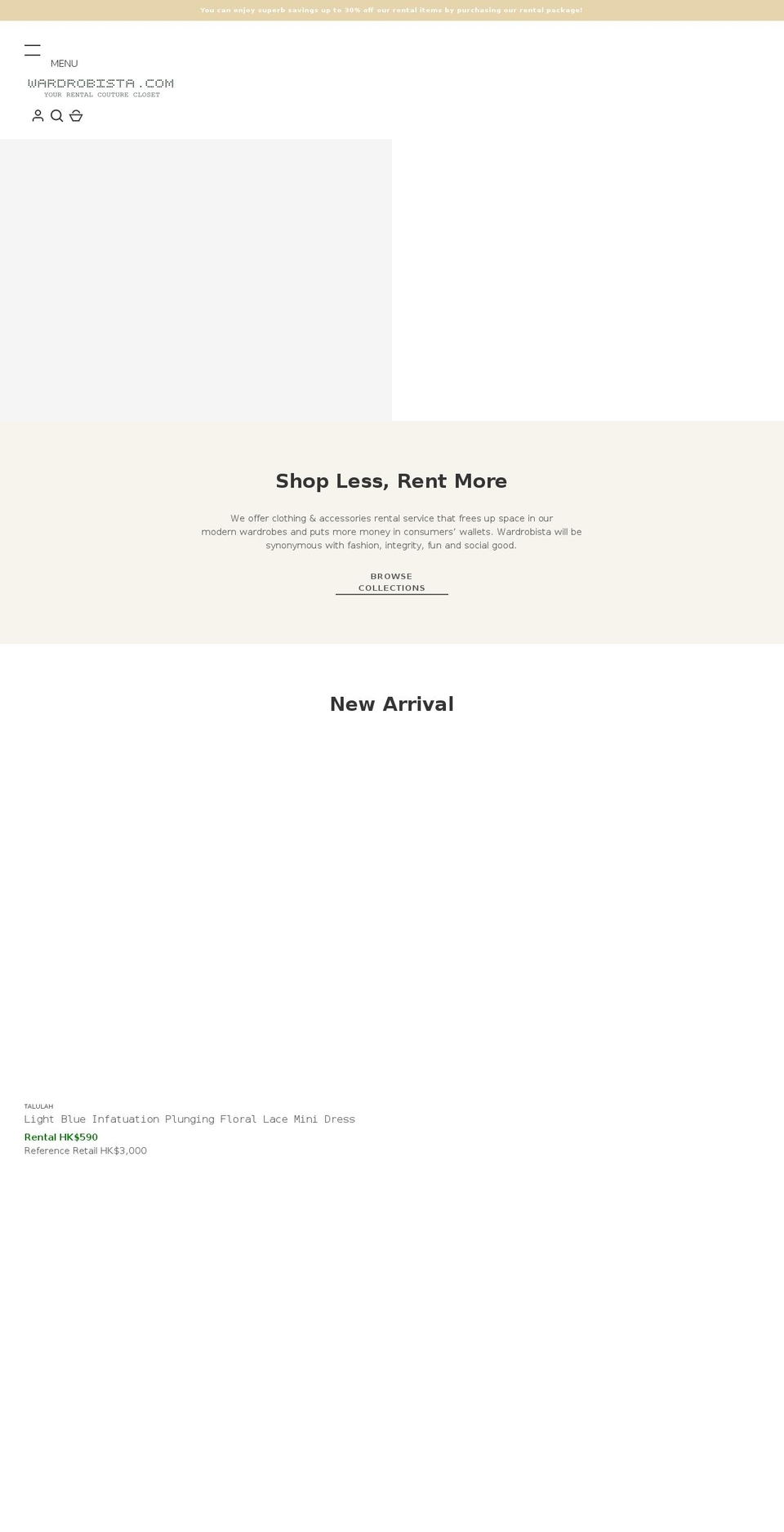 wardrobista.myshopify.com shopify website screenshot