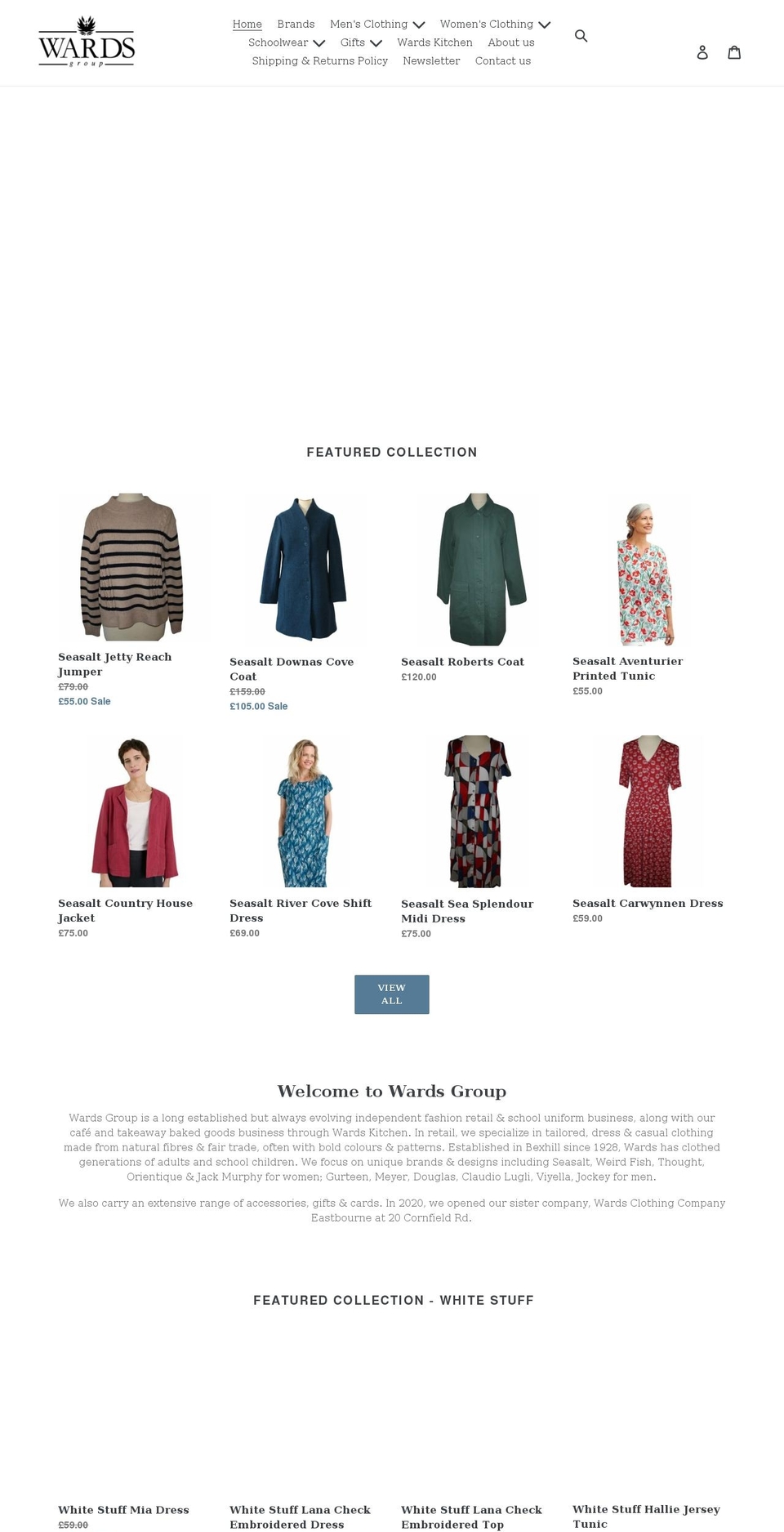 wardsgroup.co.uk shopify website screenshot