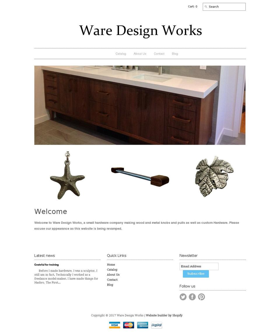 waredesignworks.com shopify website screenshot
