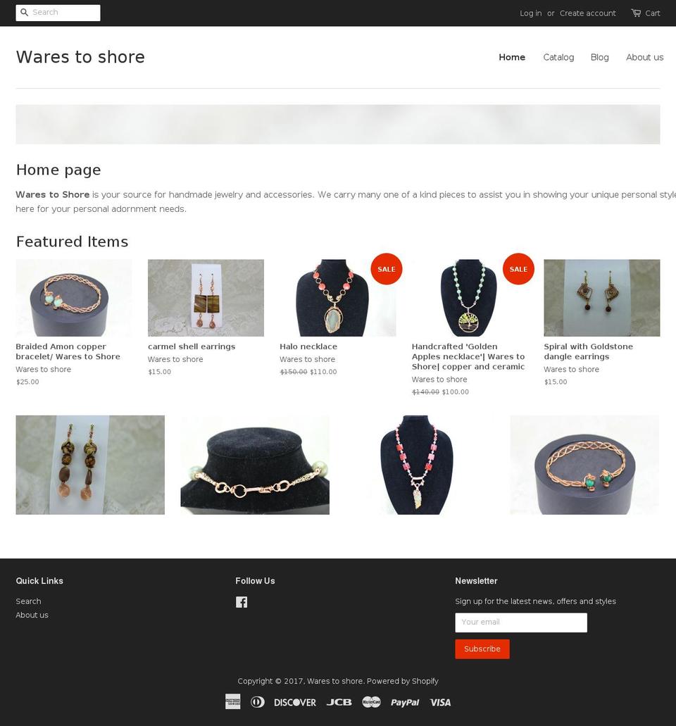 warestoshore.com shopify website screenshot