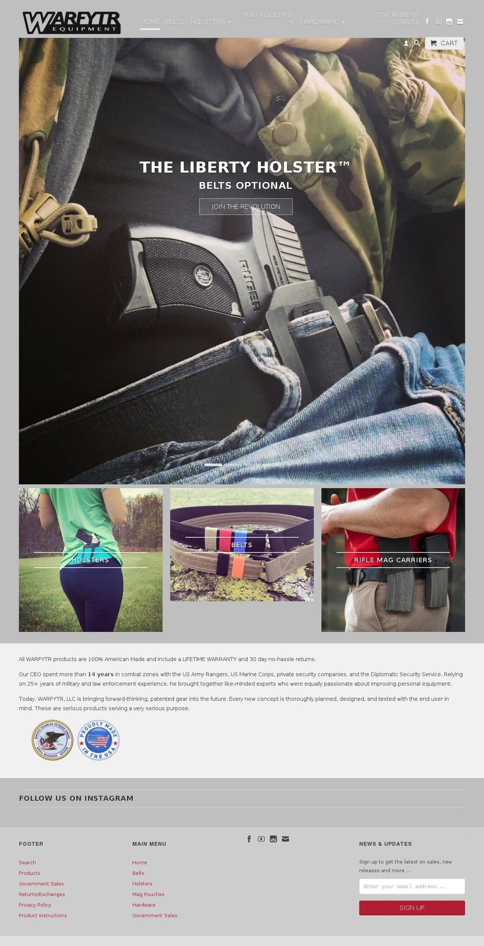 warfytr.com shopify website screenshot