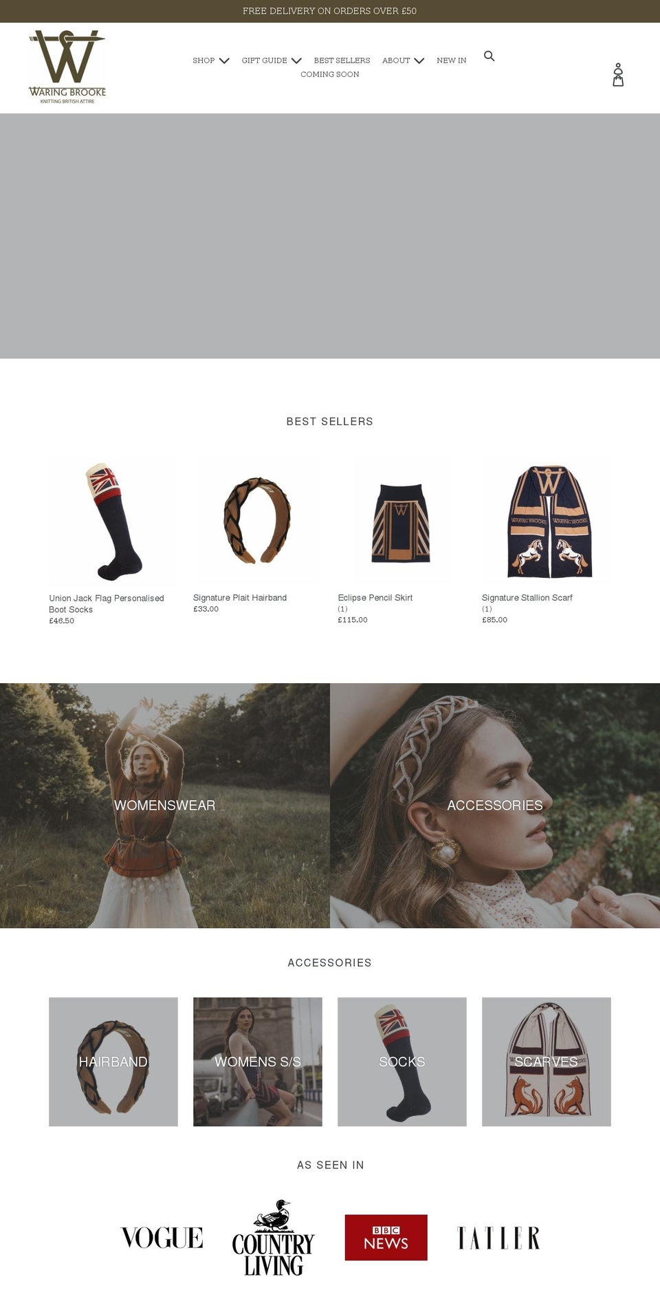 waringbrooke.com shopify website screenshot