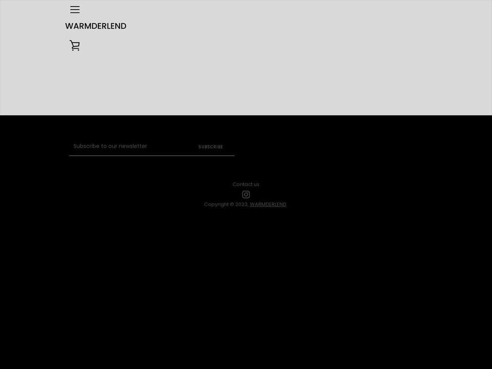 warmderlend.com shopify website screenshot