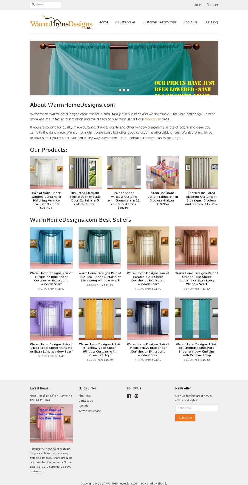 warmhomedesigns.com shopify website screenshot