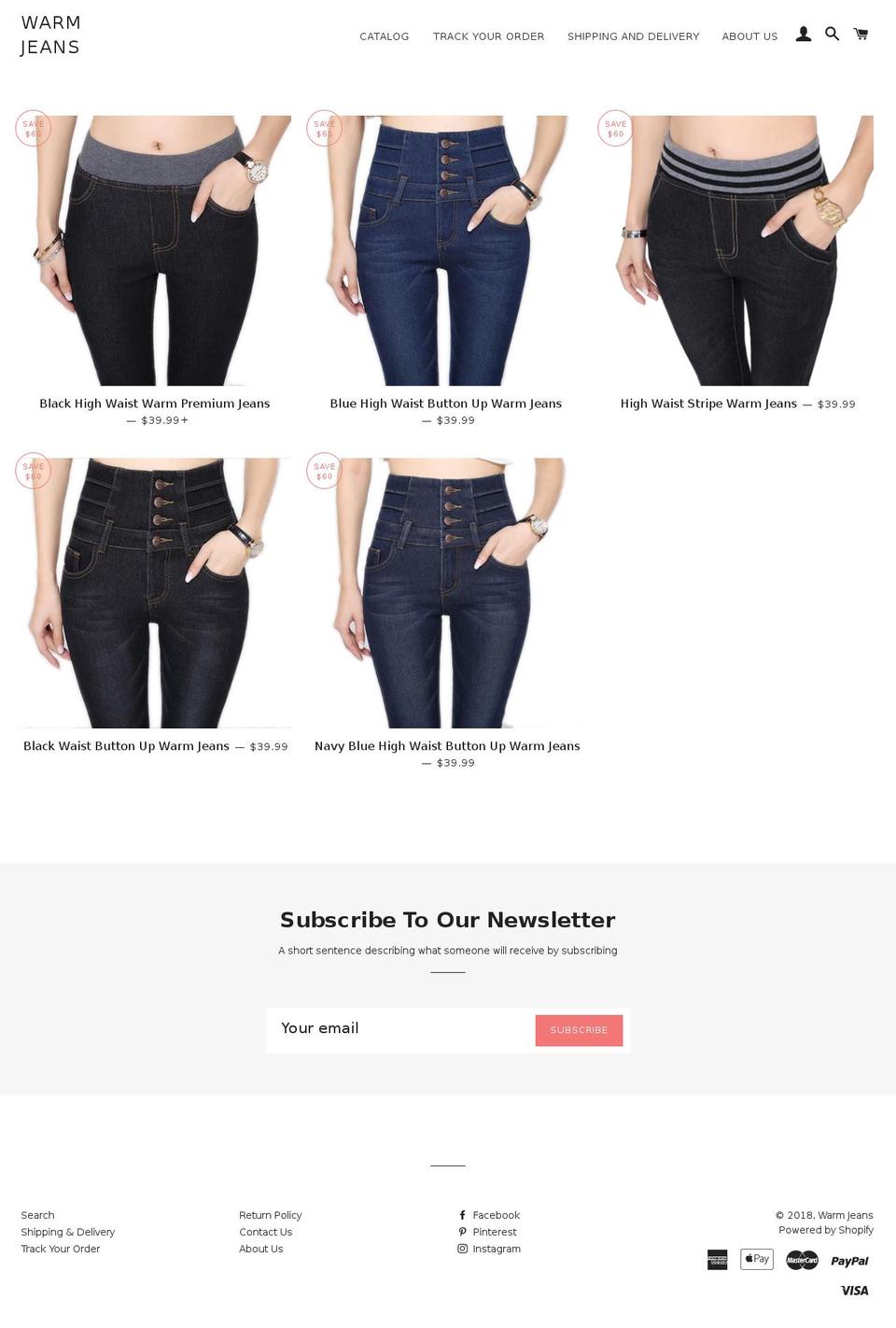 warmjean.com shopify website screenshot
