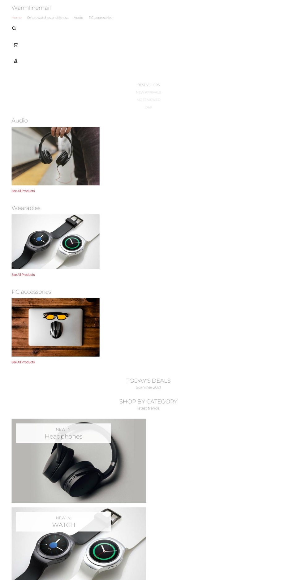 warmlinemail.com shopify website screenshot