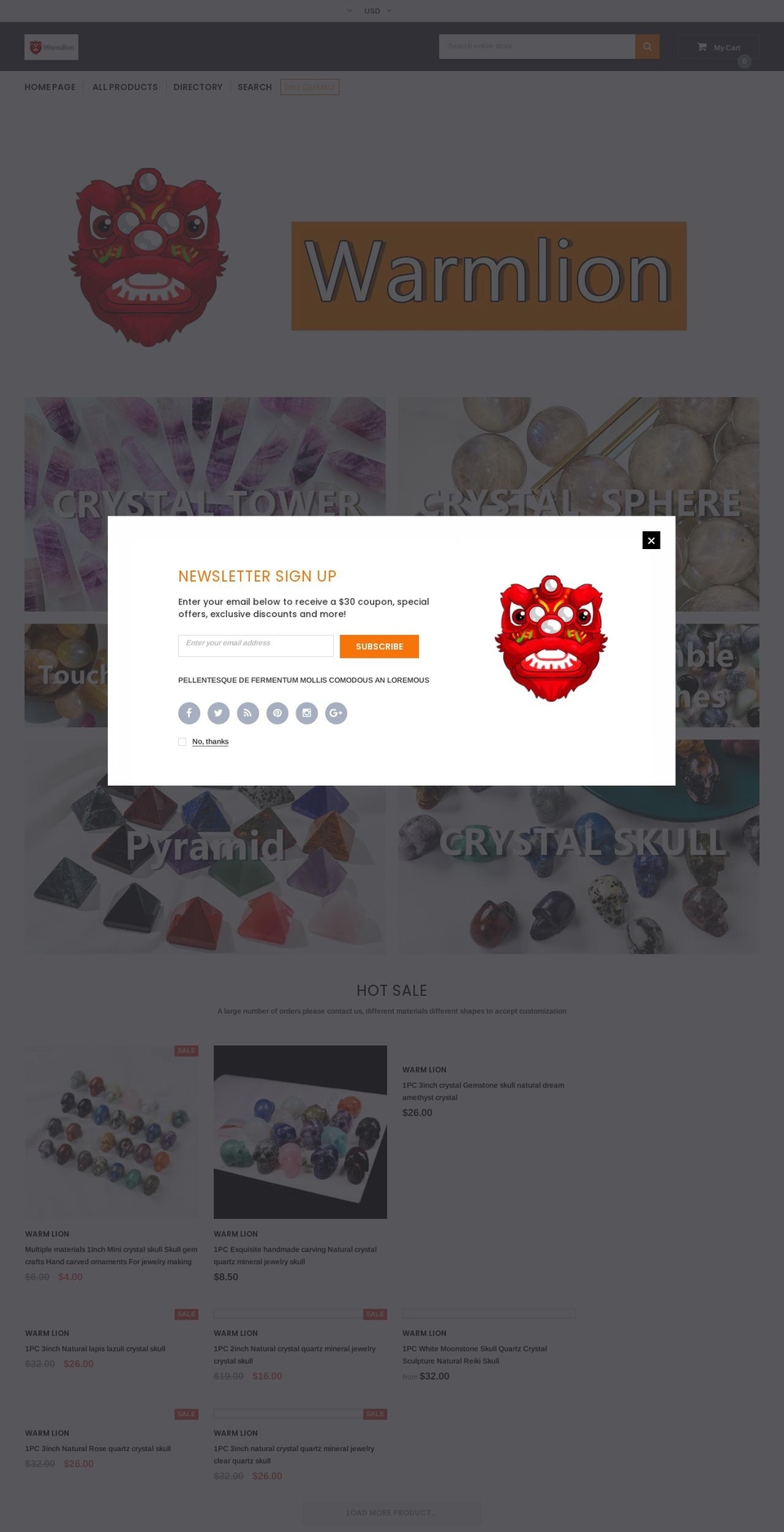 Furnitica Shopify theme site example warmlion.com