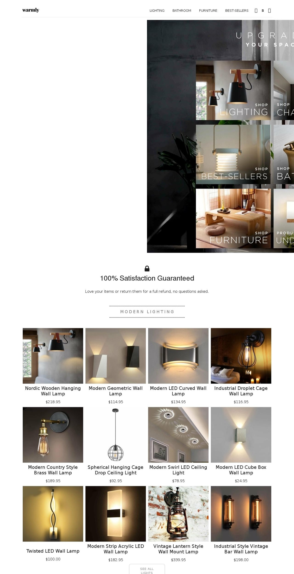 warmlydecor.com shopify website screenshot