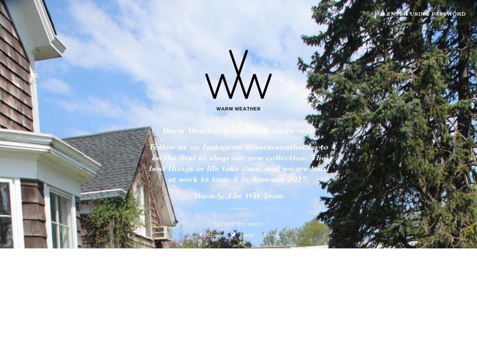 warmweather.co shopify website screenshot