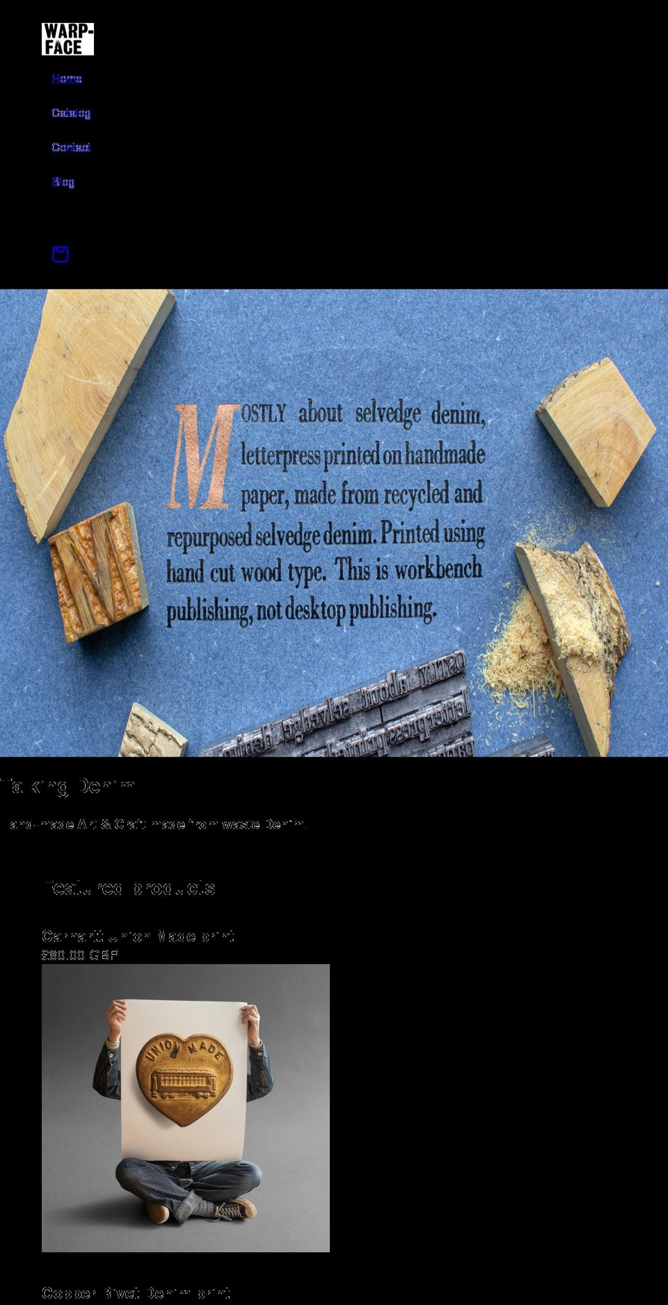 warpface.com shopify website screenshot