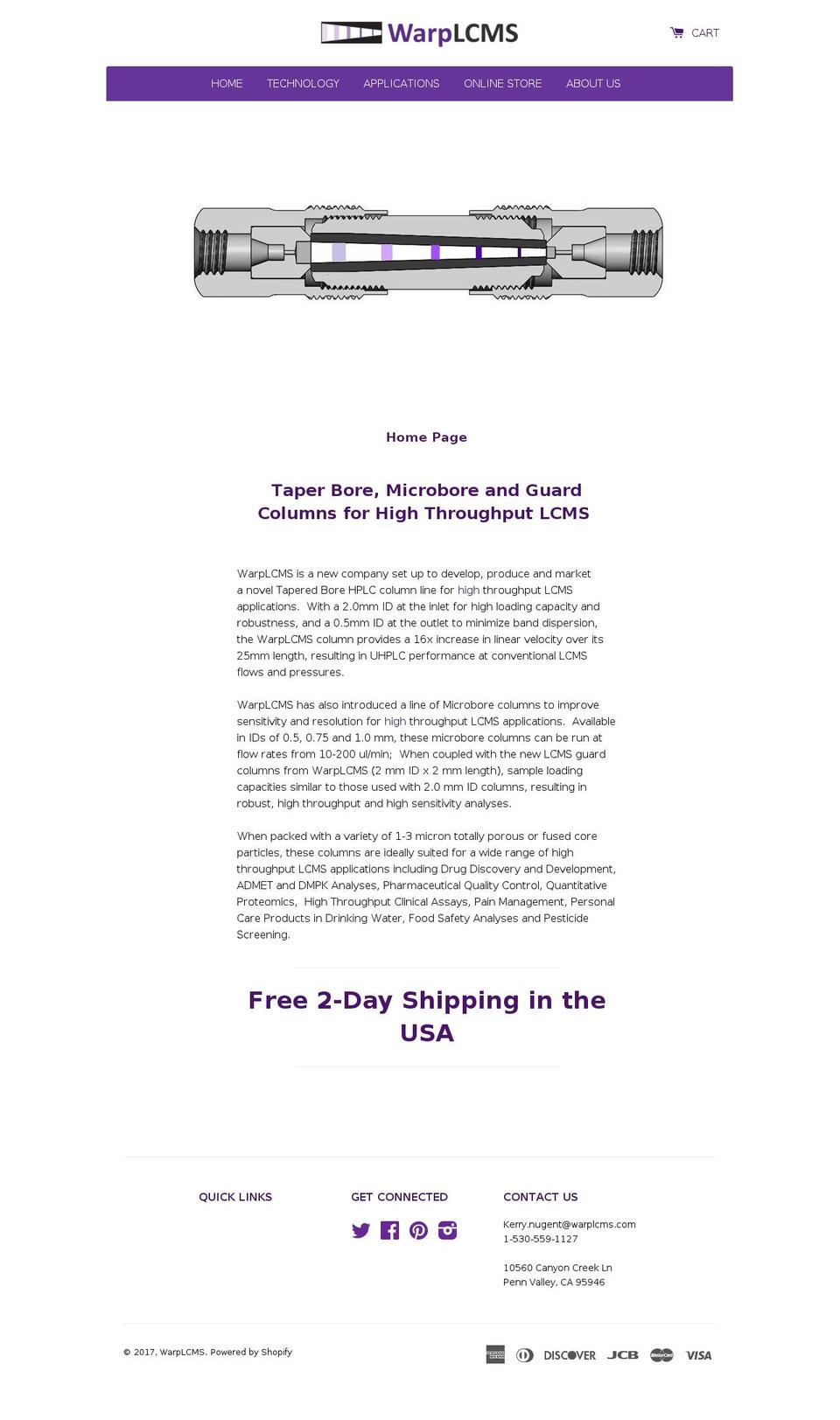warplcms.com shopify website screenshot