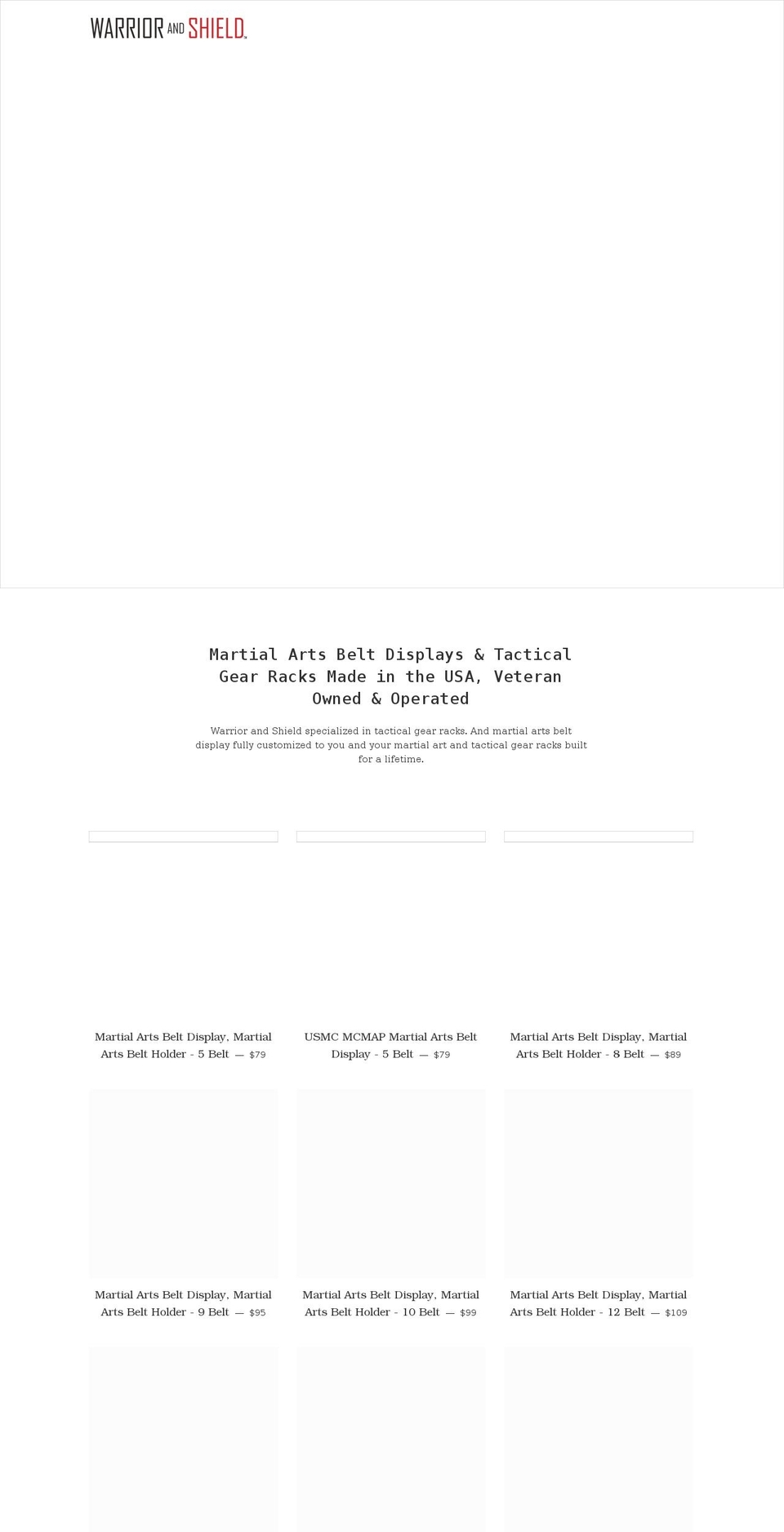 warriorandshield.com shopify website screenshot