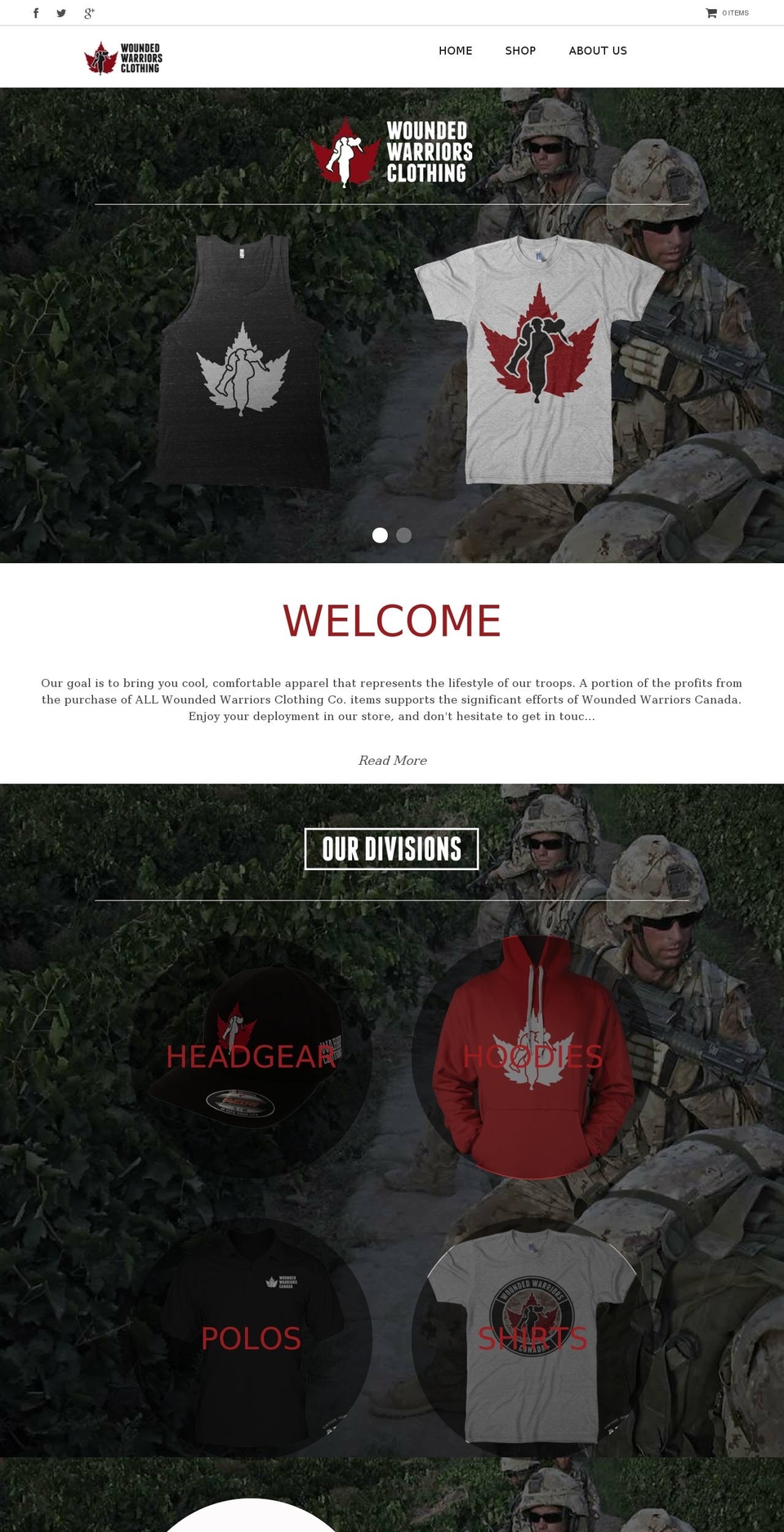 warriorclothing.co shopify website screenshot