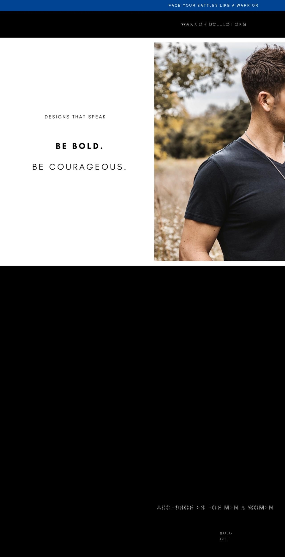 warriorcollections.com shopify website screenshot
