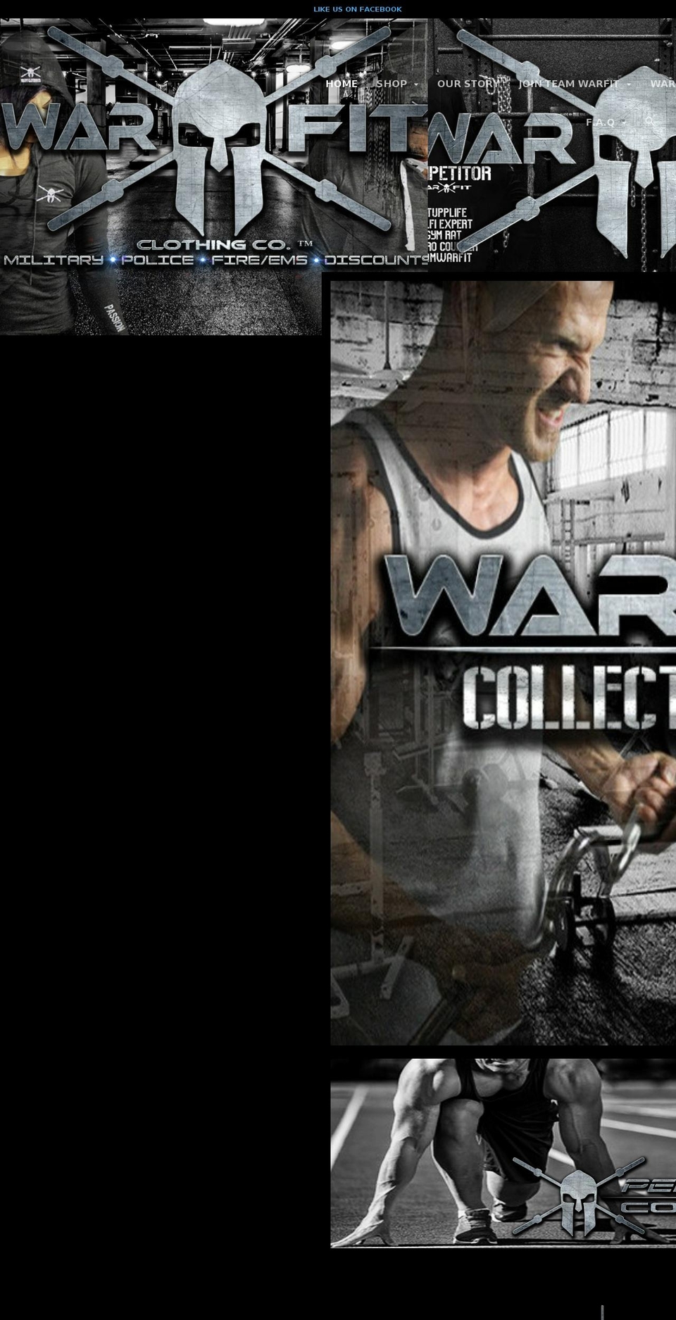 warriorfitclothing.com shopify website screenshot