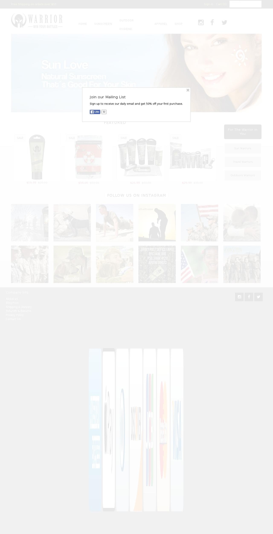 warriormart.com shopify website screenshot