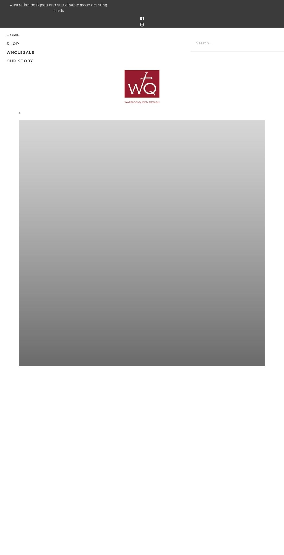 warriorqueendesign.com shopify website screenshot