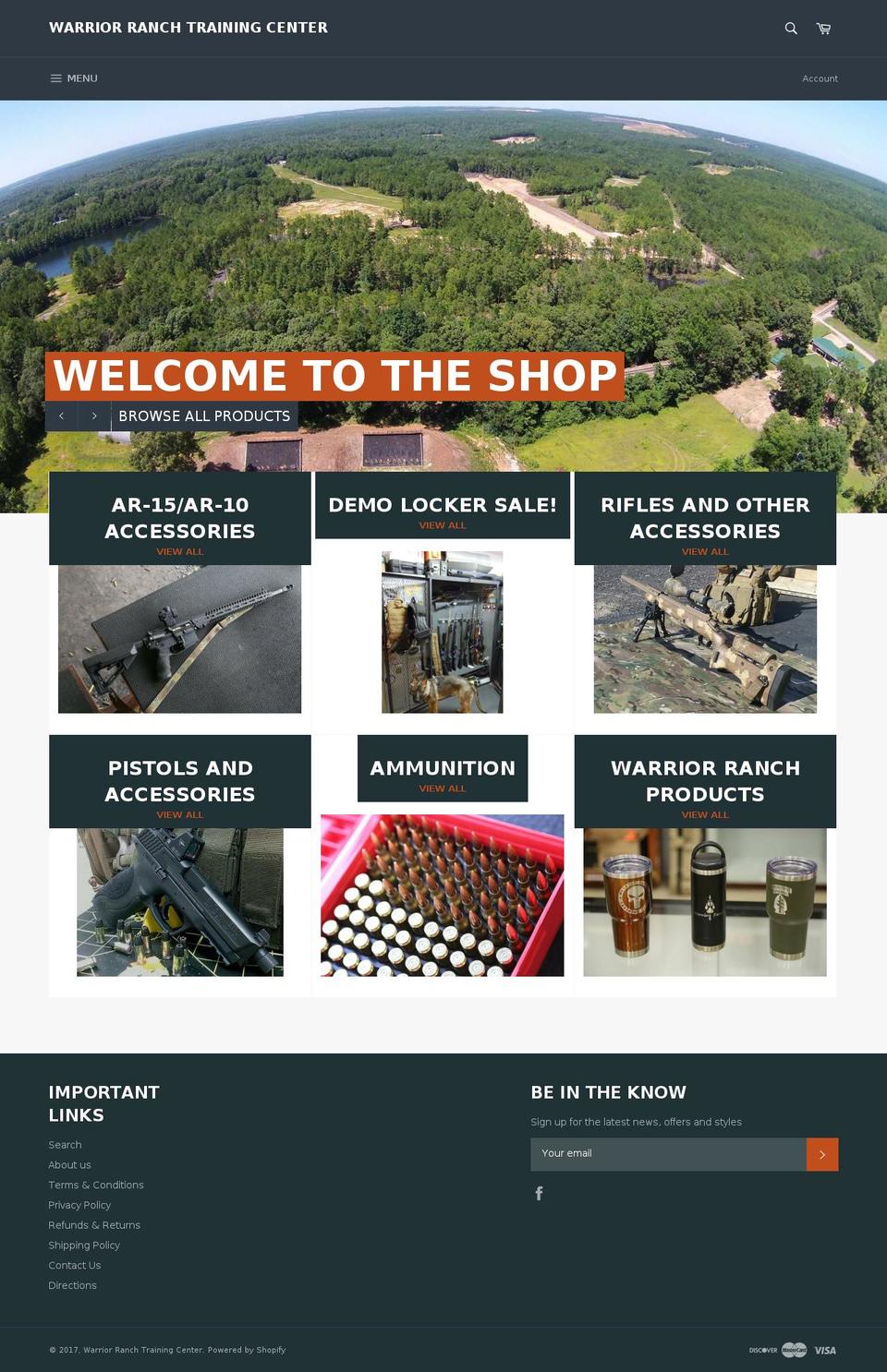 warriorranchtc.com shopify website screenshot