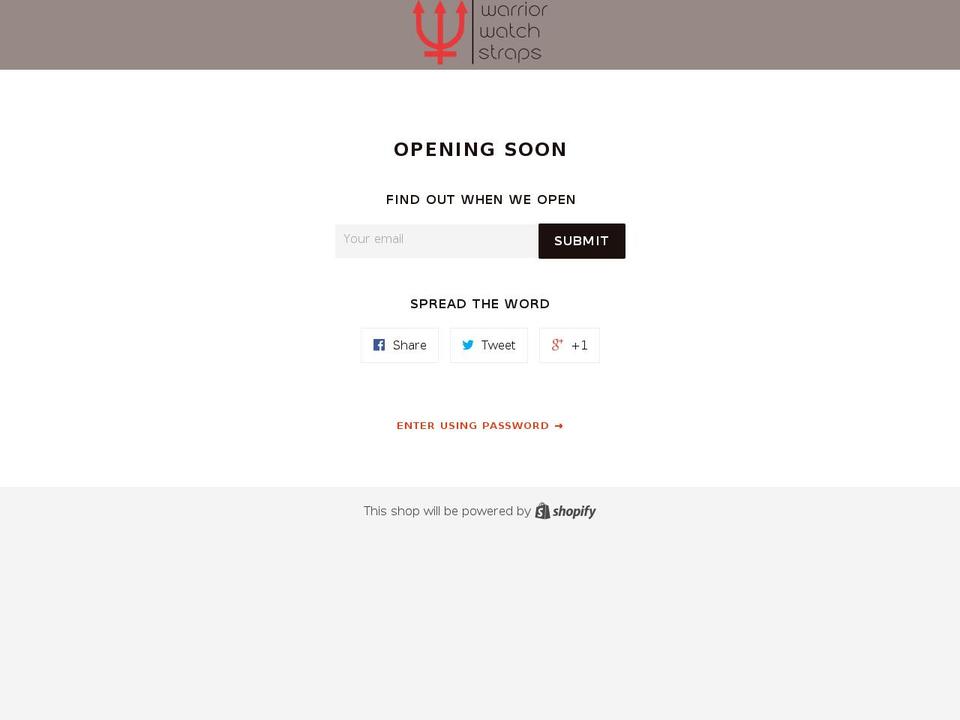 warriorwatchstraps.com shopify website screenshot