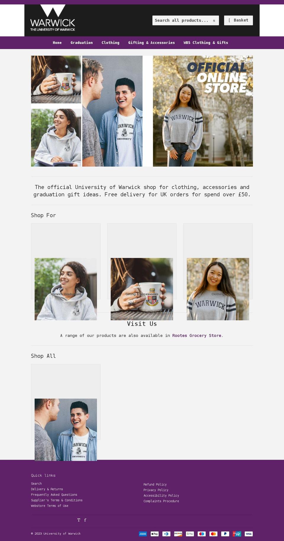 warwickgifts.com shopify website screenshot