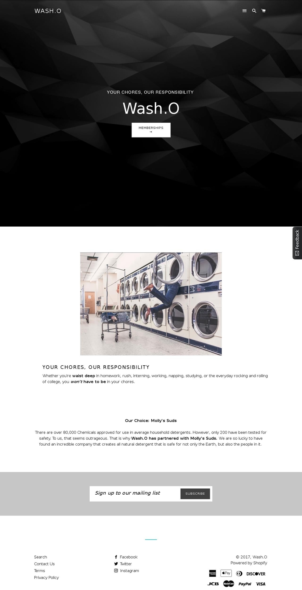 wash-o.com shopify website screenshot