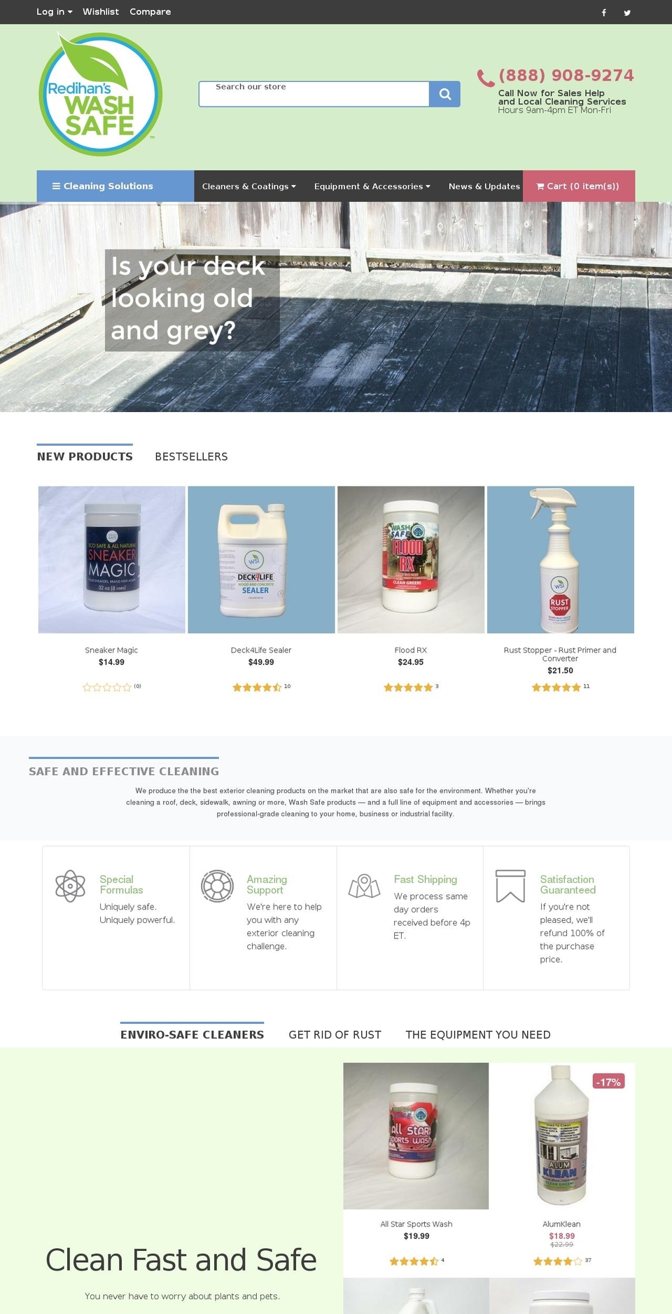 meroxio optimised Shopify theme site example wash-safe.com