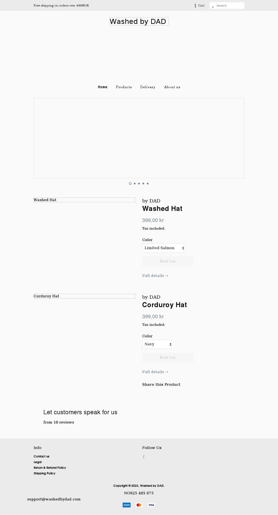 washedbydad.com shopify website screenshot