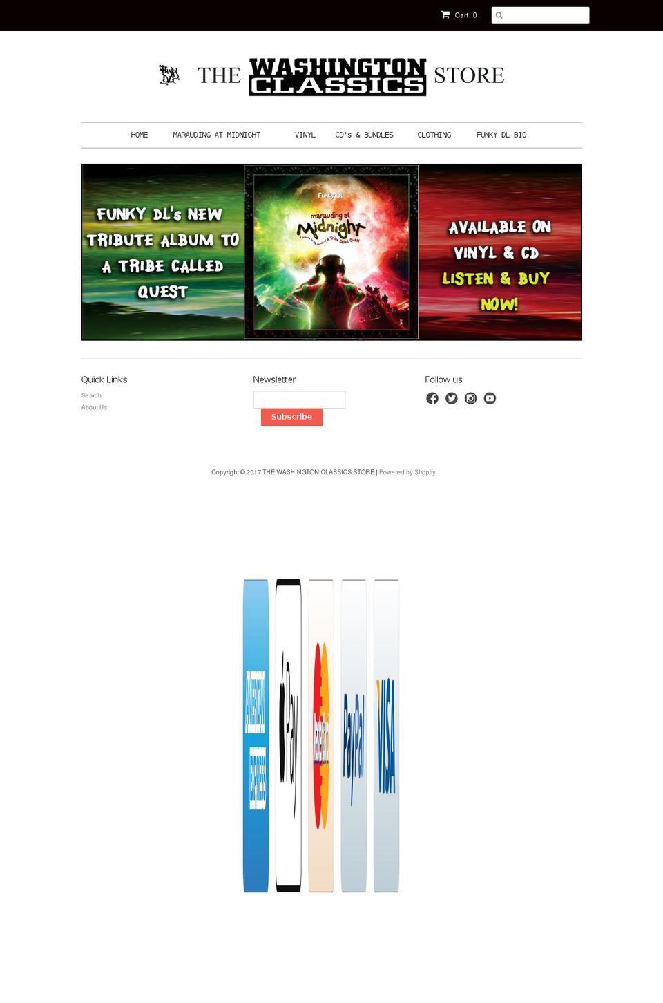 washingtonclassics.com shopify website screenshot