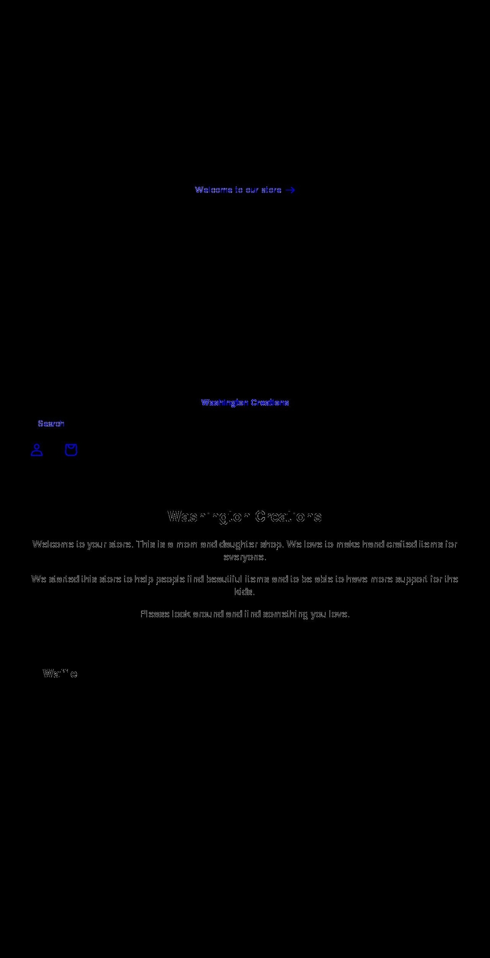washingtoncreations.com shopify website screenshot