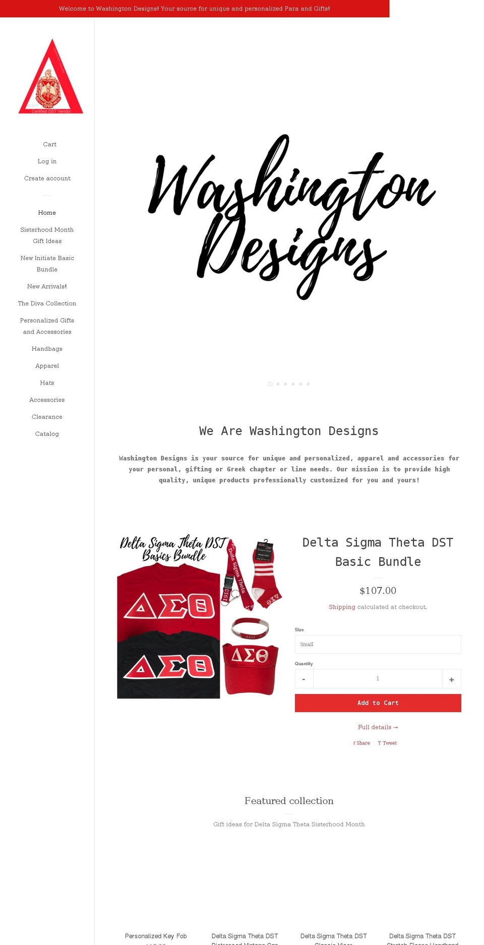 Pop with Installments message Shopify theme site example washingtondesignssc.com