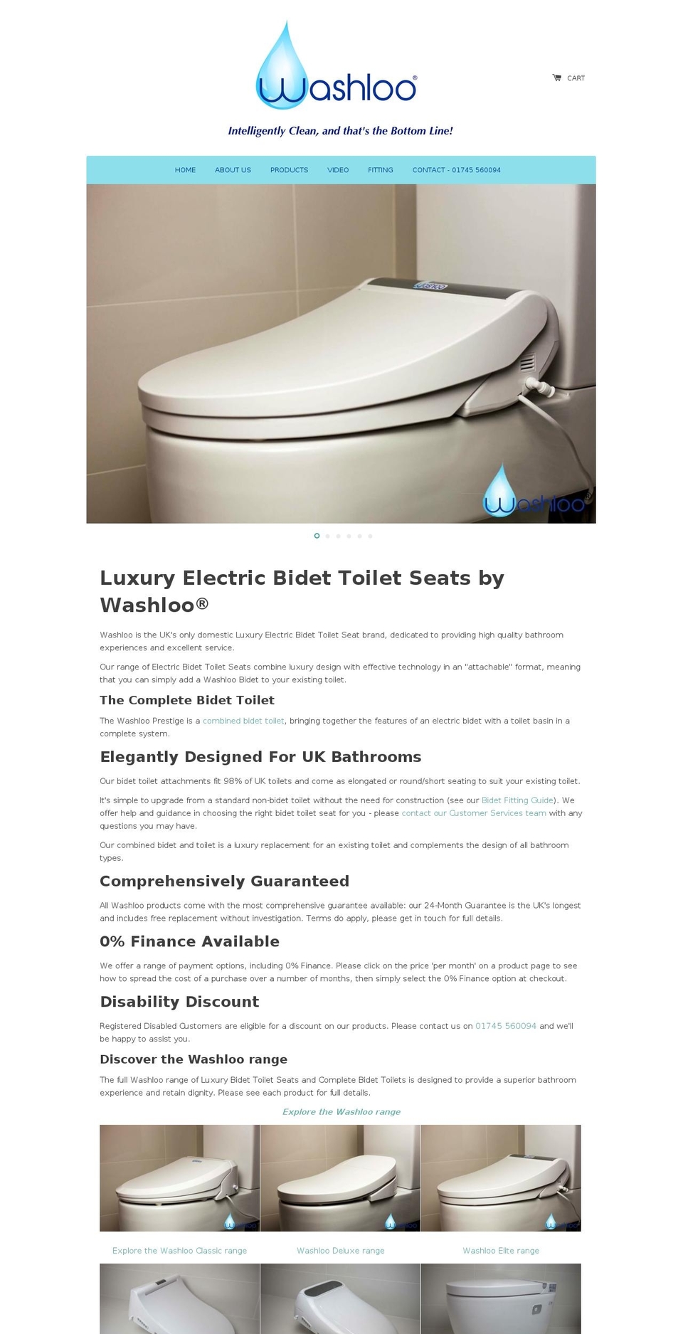 washloo.co.uk shopify website screenshot