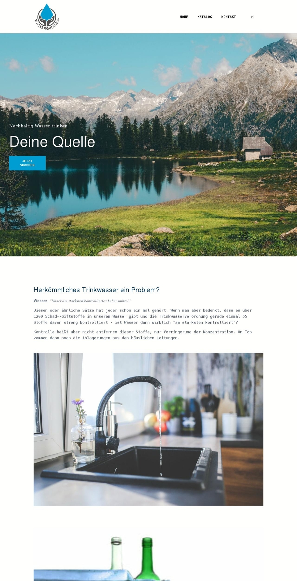 wasserquelle.de shopify website screenshot