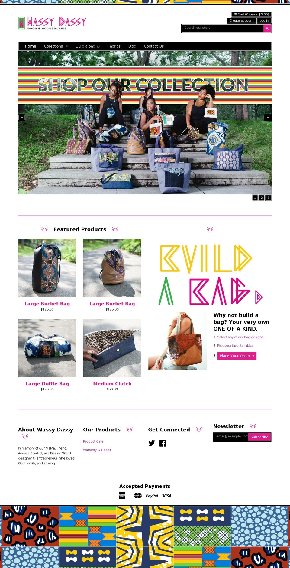 wassydassy.com shopify website screenshot