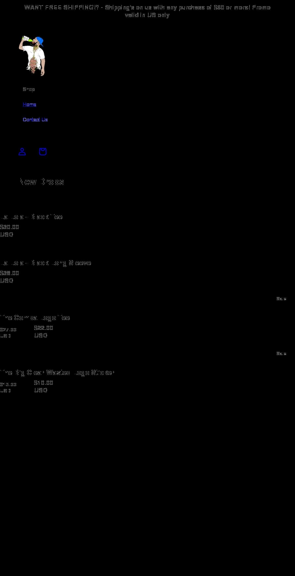 wastedthreadsclothing.com shopify website screenshot