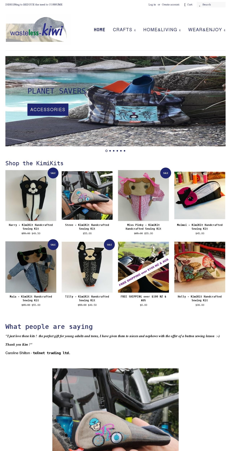 wasteless-kiwi.com shopify website screenshot