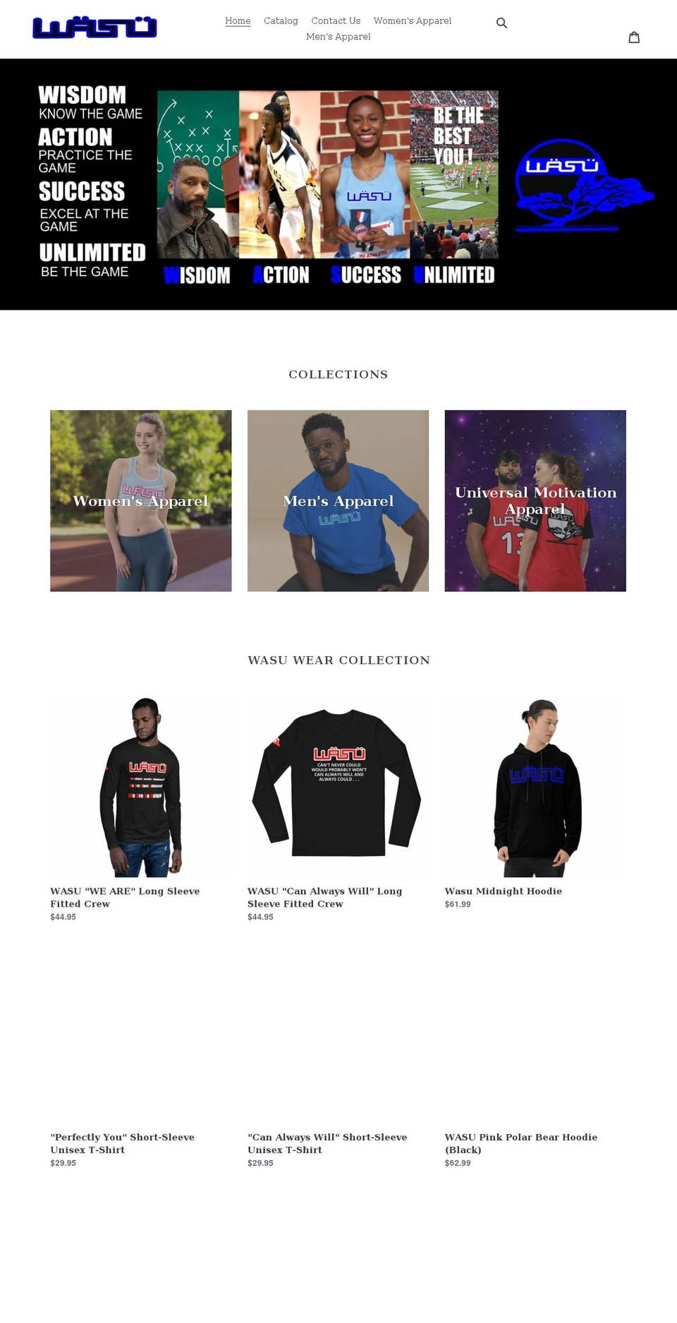 wasuwear.com shopify website screenshot