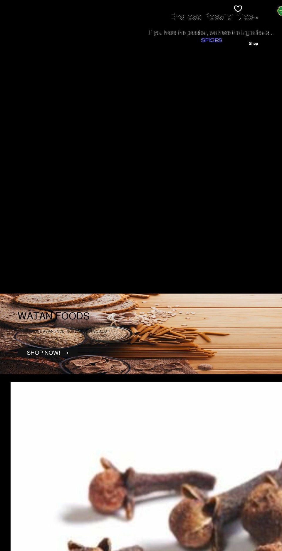 watanwholefoods.co.uk shopify website screenshot