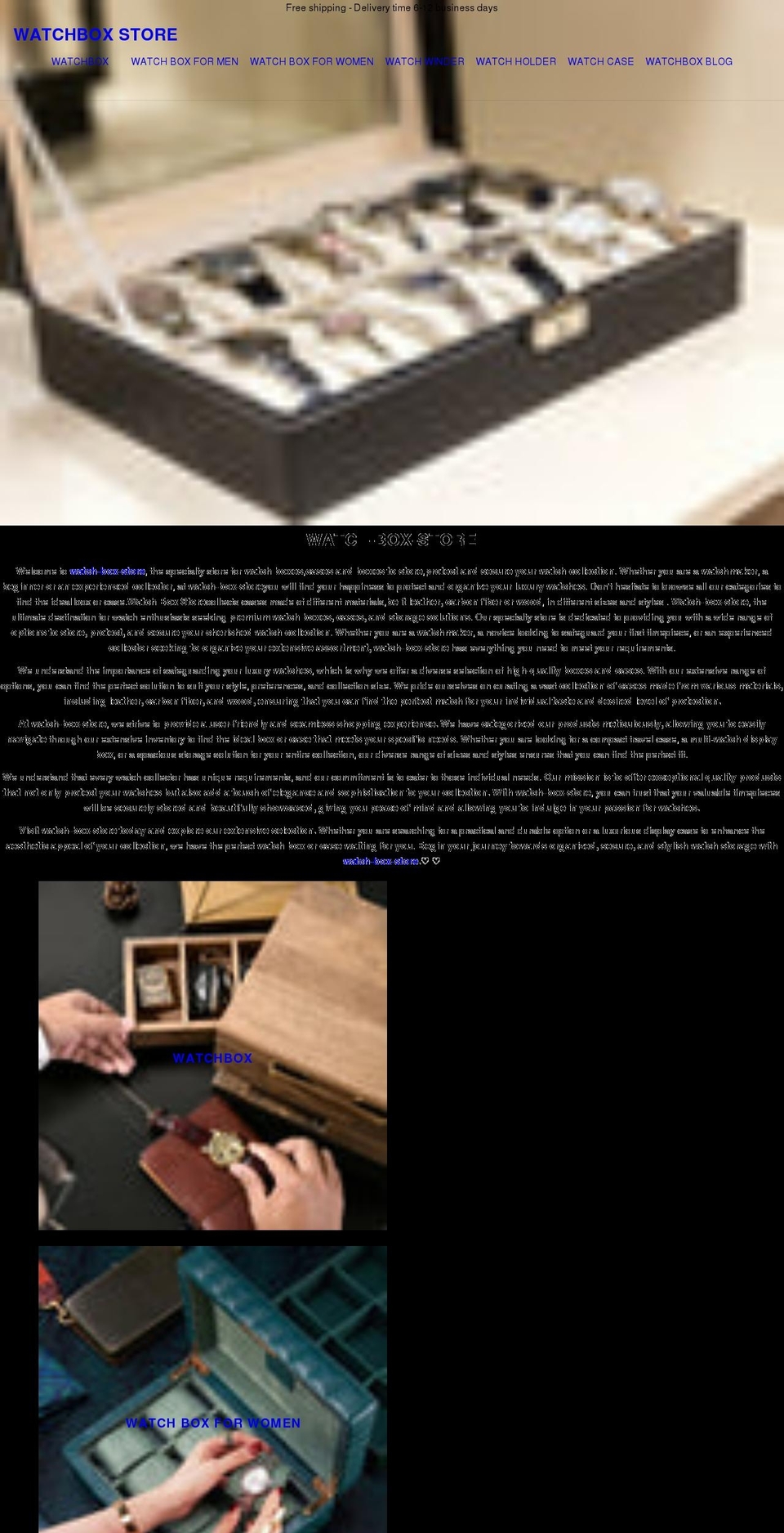 watch-box-store.com shopify website screenshot