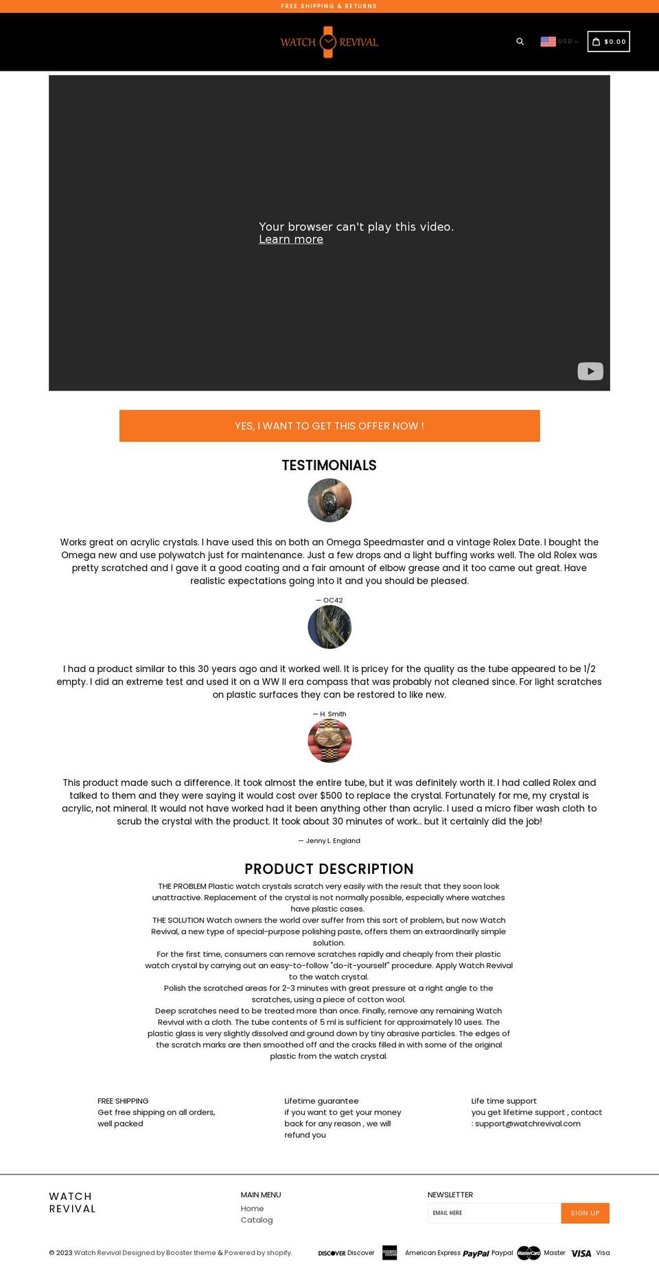 watch-revival.myshopify.com shopify website screenshot