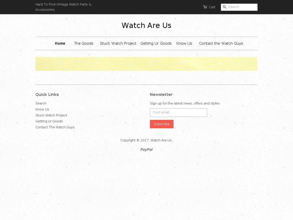 watchareus.com shopify website screenshot