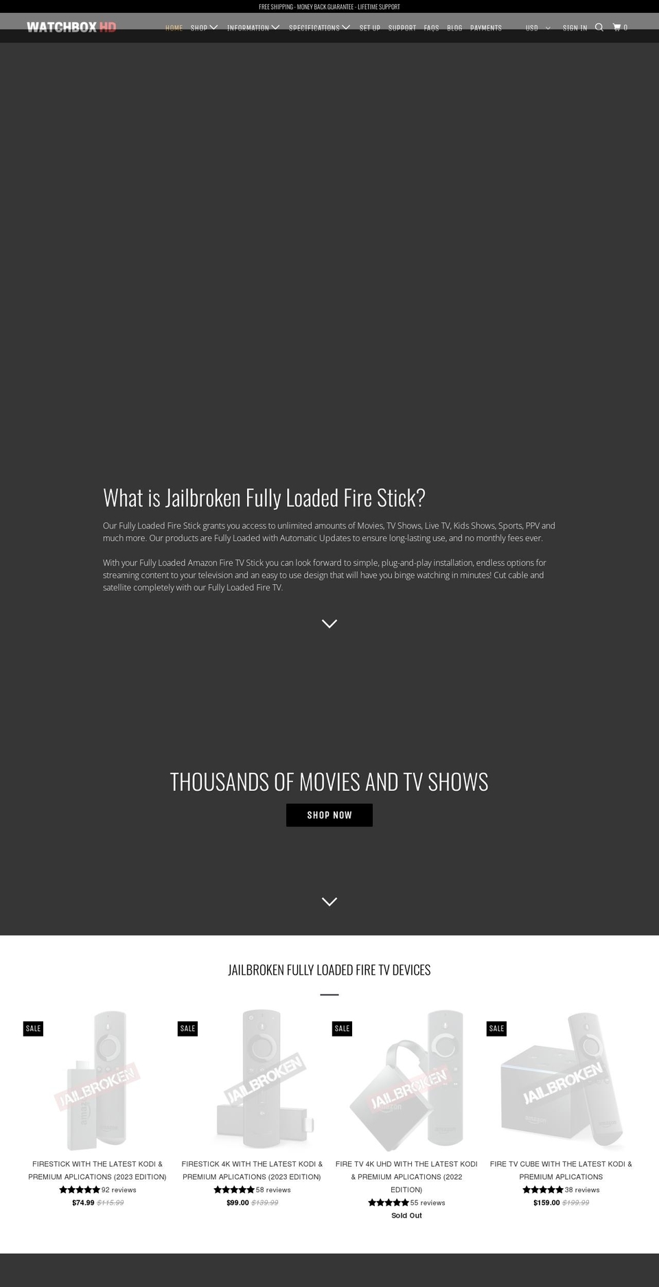 watchboxhd.com shopify website screenshot