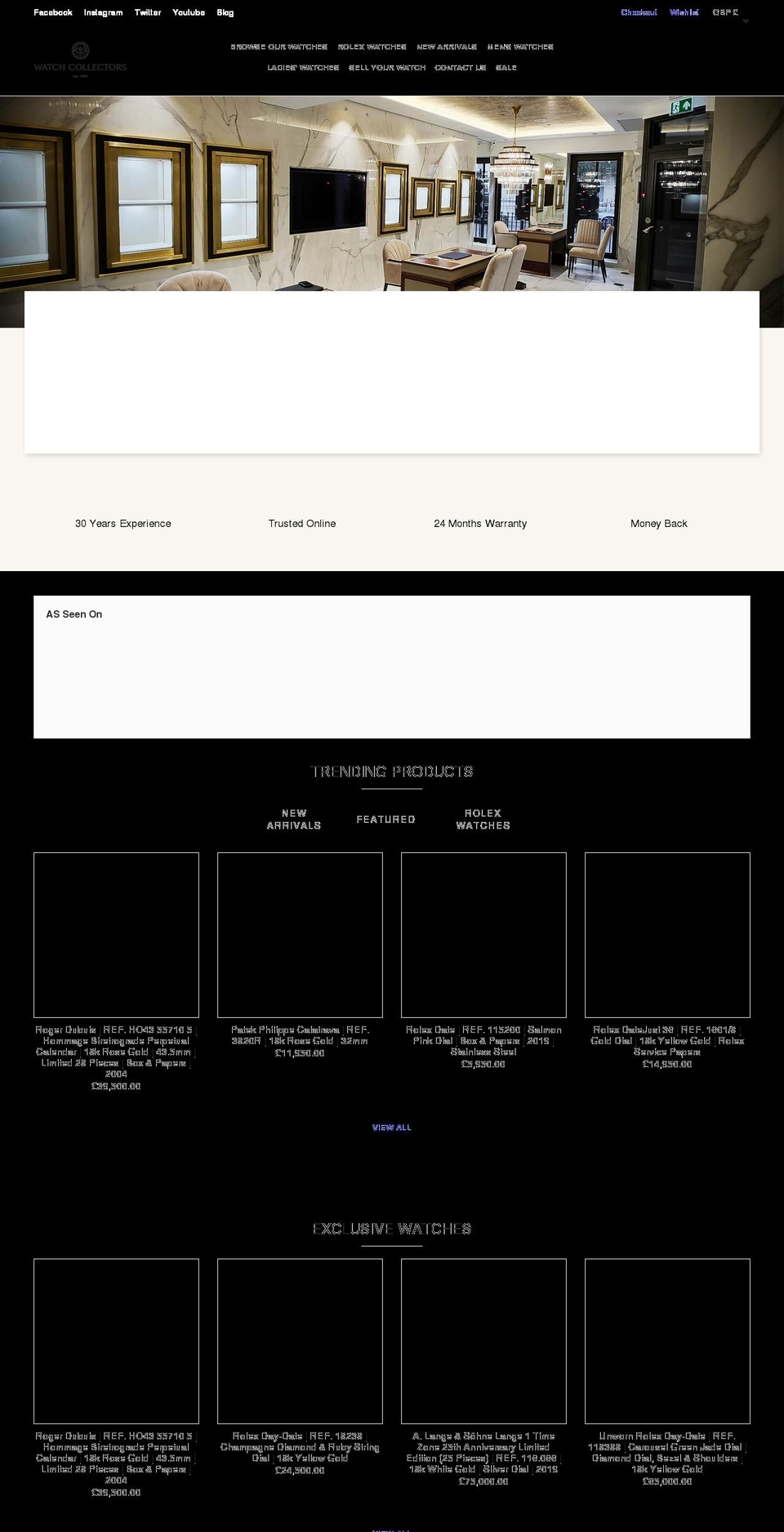 watchcollectors.co.uk shopify website screenshot