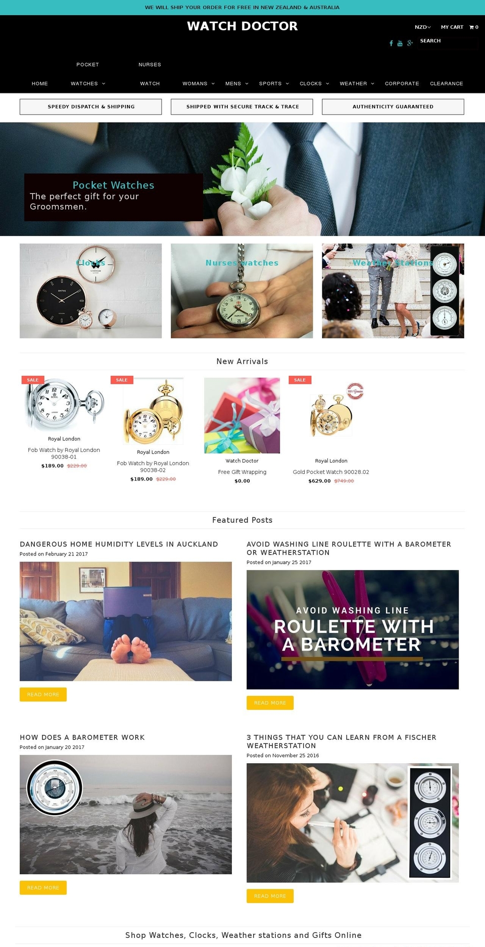 watchdoctor.co.nz shopify website screenshot