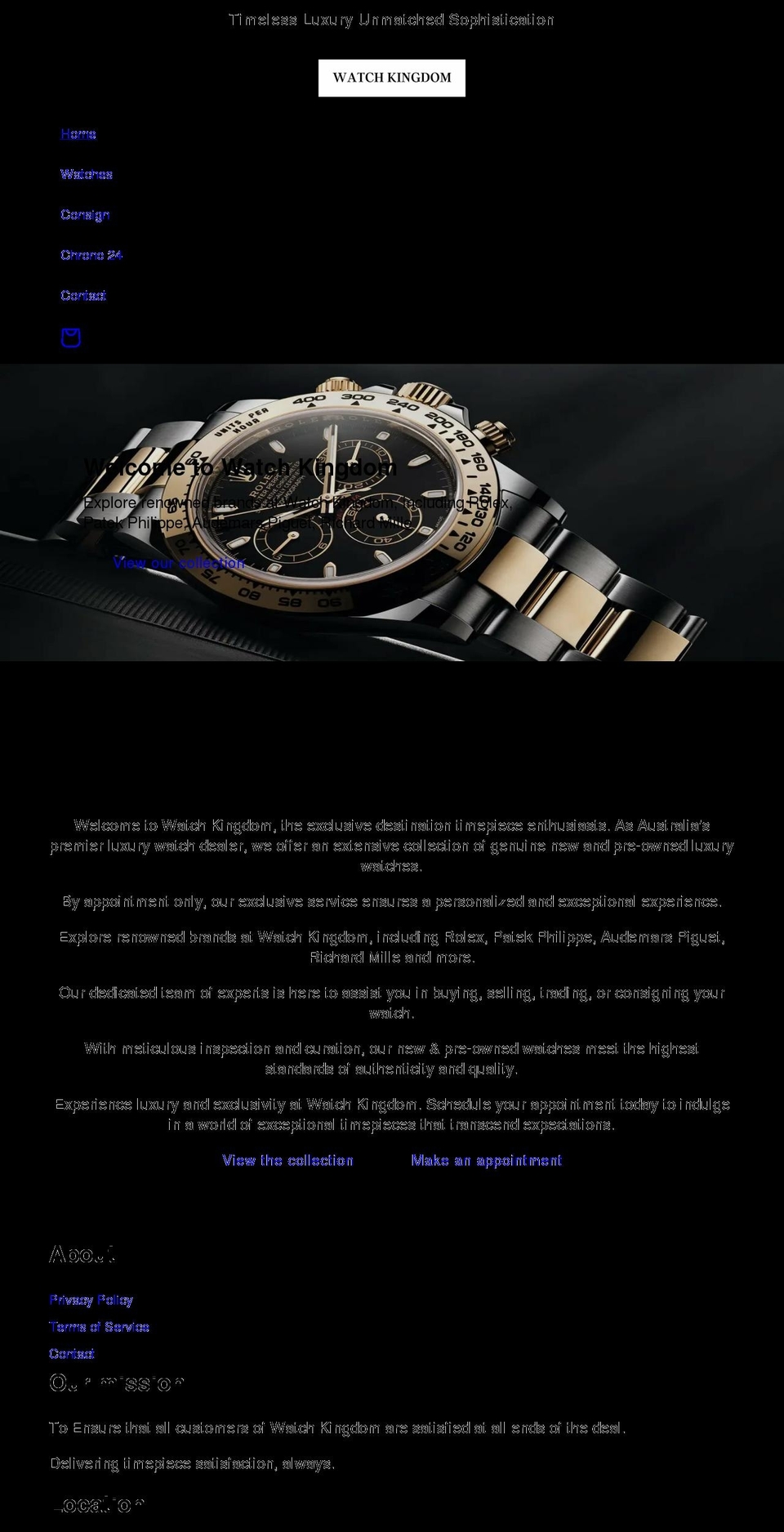 watchkingdom.com.au shopify website screenshot